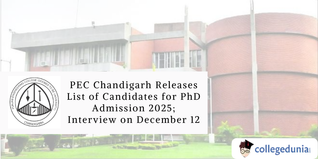 PEC Chandigarh Releases List of Candidates for PhD Admission 2025; Interview on December 12