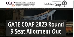 GATE COAP 2023 Round 9 Seat Allotment Out @coap.iitkgp.ac.in; Direct Link Here