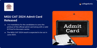 MGU CAT 2024 Admit Card Released @cat.mgu.ac.in; Check Details Here