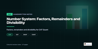 CAT Number System Handwritten Notes PDF 2026