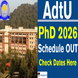 Assam down town University Releases PhD Admission 2026 Schedule; Check Dates Here
