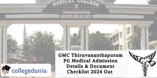 GMC Thiruvananthapuram PG Medical Admission Details & Document Checklist 2024 Out; Check Details Here