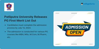 Patliputra University PG First Merit List Out @admission.ppuponline.in; Direct Link Here
