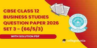 CBSE Class 12 Business Studies Set 3 - (66/5/3) Question Paper 2026 with Solution PDF