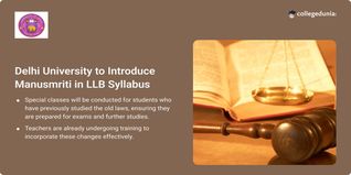 Delhi University to Implement New Criminal Law and Jurisprudence Syllabus in LLB Course