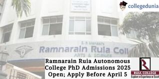 Ramnarain Ruia Autonomous College PhD Admissions 2025 Open; Apply Before April 5
