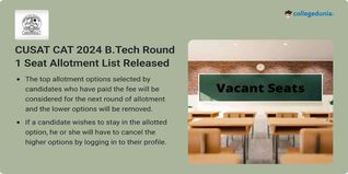 CUSAT CAT 2024 B.Tech Round 1 Seat Allotment List Released; Check Direct Link Here
