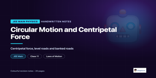 JEE Main Circular Motion Handwritten Notes PDF 2026