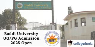 Baddi University UG/PG Admission 2025 Open; Apply Now!