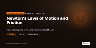 JEE Main Laws of Motion Handwritten Notes PDF 2026