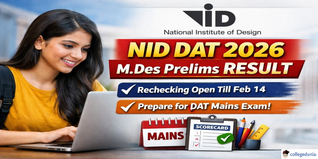 NID DAT 2026 Prelims Result Out For M.Des; Rechecking Window Open Till Feb 14 @admissions.nid.edu