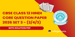 CBSE Class 12 Hindi Core Set 3 - (2/4/3) Question Paper 2026 with Solution PDF