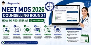 NEET MDS 2026 Counselling Round 1: How to Register at mcc.nic.in