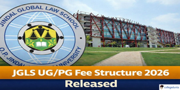 Jindal Global Law School Releases UG PG Fee Structure 2026