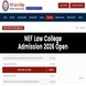NEF Law College Admission 2026-27 Open; Apply Now