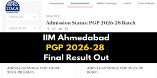 IIM Ahmedabad PGP 2026-28 Final List Released; Check Admission Status Here