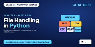 File Handling in Python Class 12 NCERT Book PDF