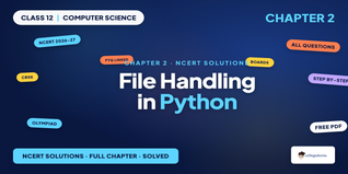 NCERT Solutions Class 12 Computer Science Chapter 2 File Handling