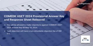 COMEDK UGET 2024 Provisional Answer Key and Response Sheet Released @comedk.org; Check Details Here