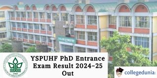 YSPUHF PhD Entrance Exam Result 2024-25 Out; Check Counselling Date Here