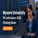 University of Mysore PG Admission 2026-27 Open at uompgadmissions.com; Check Last Date to Apply