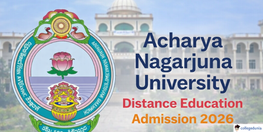 Acharya Nagarjuna University Distance Education Admission 2026 Begins