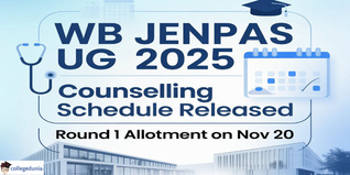 WB JENPAS UG 2025 Counselling Schedule Released; Round 1 Seat Allotment on November 20
