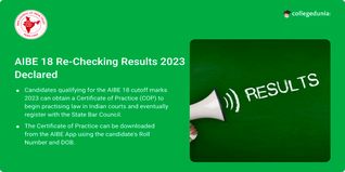 AIBE 18 Re-Checking Results 2023 Declared, Get Direct Link to Download Here