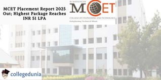 MCET Placement Report 2025 Out; Highest Package Reaches INR 51 LPA