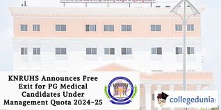 KNRUHS Announces Free Exit for PG Medical Candidates Under Management Quota 2024-25; Check Details Here