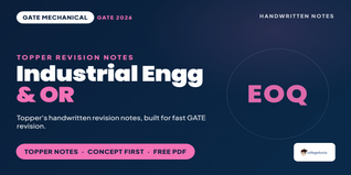 GATE Mechanical Industrial Engineering and Operations Research Handwritten Notes PDF