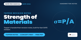 GATE Mechanical Strength of Materials Handwritten Notes PDF