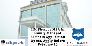 IIM Sirmaur MBA in Family Managed Business Application Opens, Apply Before February 10
