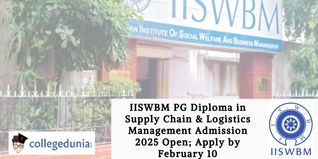 IISWBM PG Diploma in Supply Chain & Logistics Management Admission 2025 Open; Apply by February 10