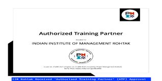 IIM Rohtak Received ‘Authorised Training Partner’ (ATP) Approval from PMI; Check Details Here