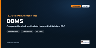 GATE CS DBMS Handwritten Notes