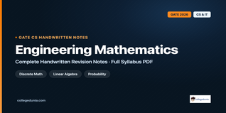 GATE CS Engineering Mathematics Handwritten Notes