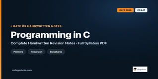 GATE CS Programming in C Handwritten Notes
