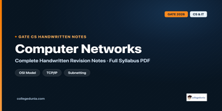 GATE CS Computer Networks Handwritten Notes