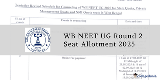 WB NEET UG Round 2 Seat Allotment 2025 on September 24 @wbmcc.nic.in; Check Dates Here