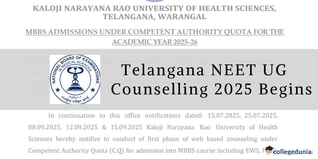 Telangana NEET UG Phase 1 Counselling 2025 Begins; Apply Online Before Sept 18