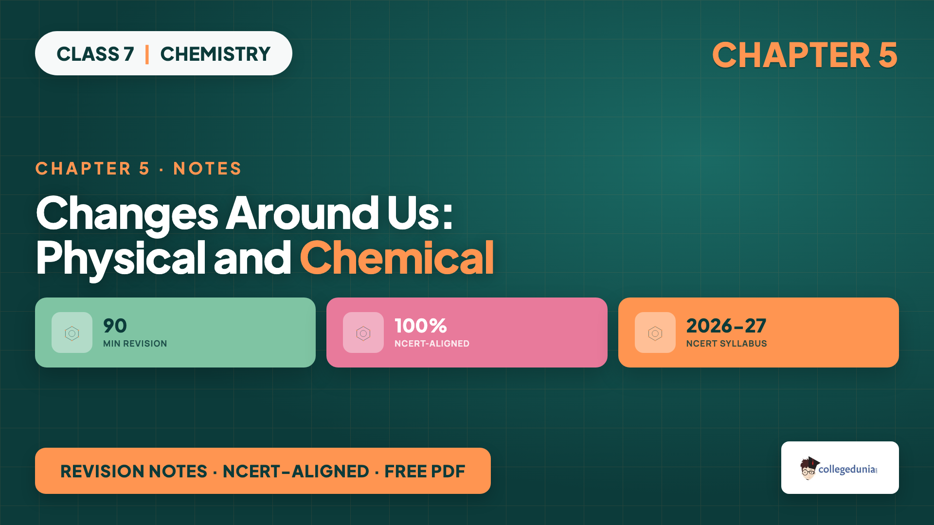 Class 7 Science Chapter 5 Changes Around Us Physical and Chemical Notes