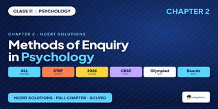 Class 11 Psychology Chapter 2 Methods of Enquiry Solutions