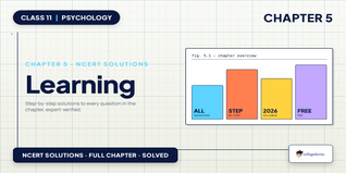 Class 11 Psychology Chapter 5 Learning Solutions
