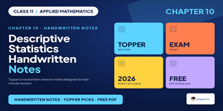 Class 11 Descriptive Statistics Handwritten Notes