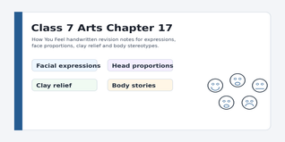 Class 7 Arts Chapter 17 How You Feel Handwritten Notes PDF