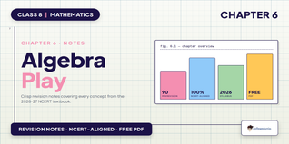 NCERT Class 8 Mathematics Chapter 6 Algebra Play Notes PDF
