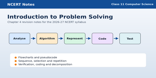 Ncert Notes Class 11 Computer Science Chapter 4 Introduction To Problem Solving