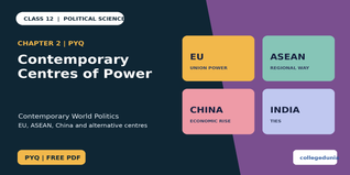 Class 12 Political Science Contemporary Centres of Power PYQ PDF
