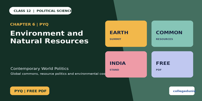 Class 12 Political Science Environment and Natural Resources PYQ PDF